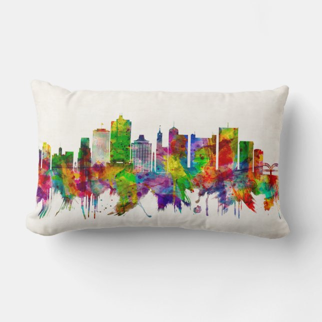 Memphis Tennessee Skyline Lumbar Cushion (Front)