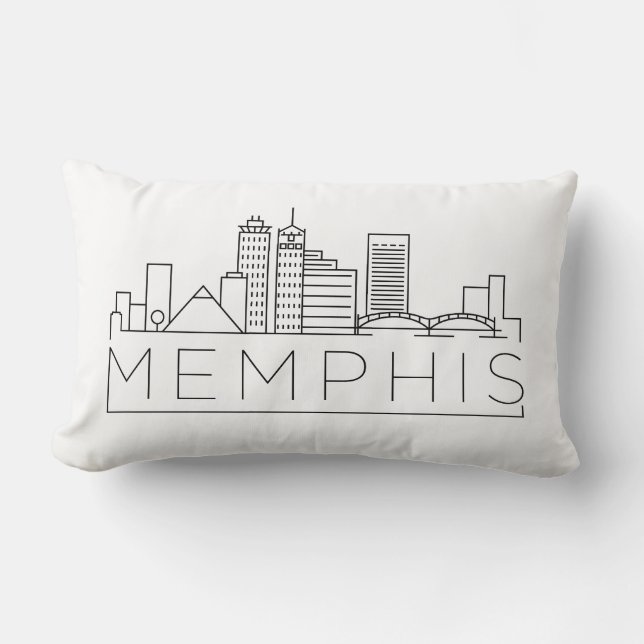 Memphis, Tennessee Skyline Lumbar Cushion (Front)