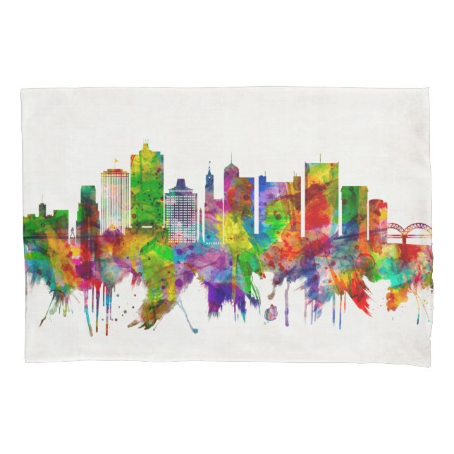 Memphis Tennessee Skyline Pillowcase (Front)