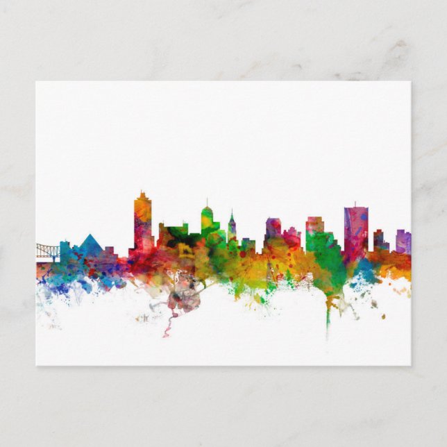 Memphis Tennessee Skyline Postcard (Front)
