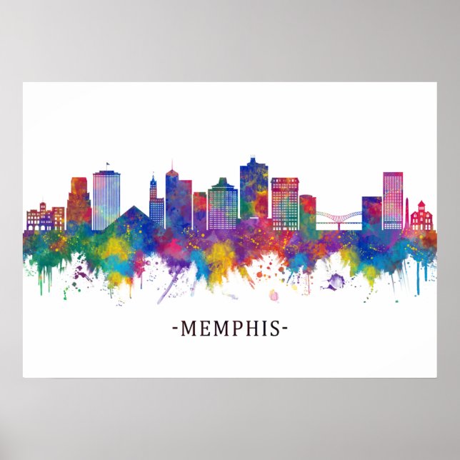 Memphis Tennessee Skyline Poster (Front)