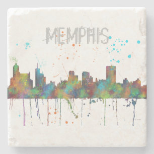 MEMPHIS, TENNESSEE SKYLINE - Stone Coaster