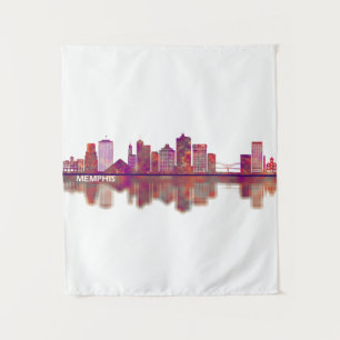 Memphis Tennessee Skyline Tapestry