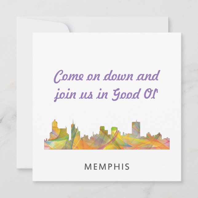 MEMPHIS, TENNESSEE SKYLINE WB1 - SAVE THE DATE (Front)
