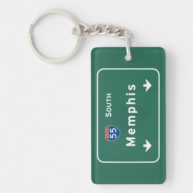 Memphis Tennessee tn Interstate Highway Freeway : Key Ring (Front)