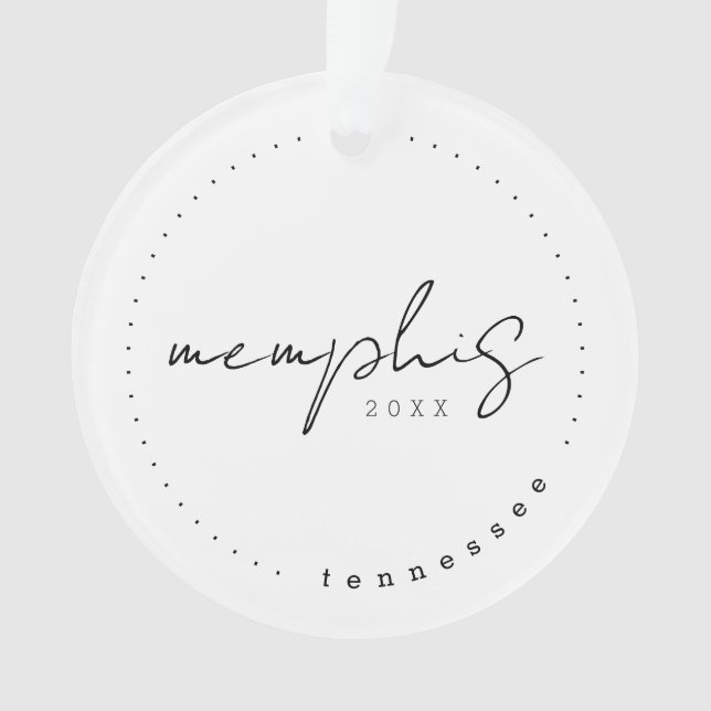 Memphis Tennessee Travel United States Simple  Orn Ornament (Front)