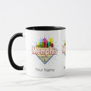 Memphis Tennessee United States Retro Skyline Mug