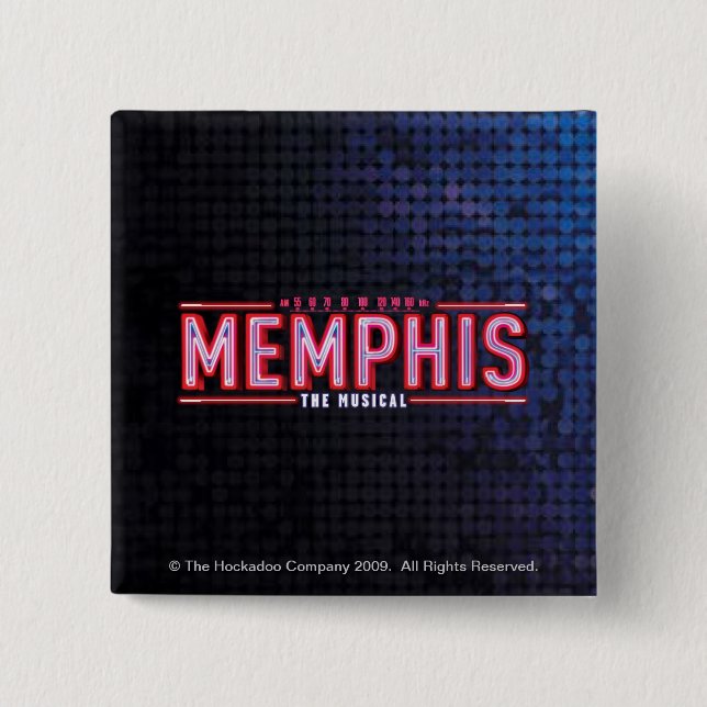 MEMPHIS - The Musical Logo 15 Cm Square Badge (Front)