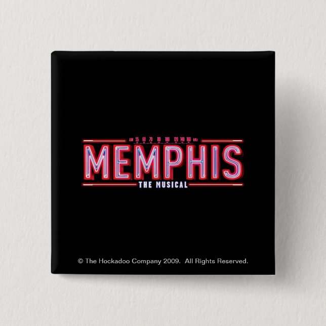 MEMPHIS - The Musical Logo 15 Cm Square Badge (Front)