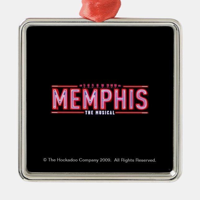 MEMPHIS - The Musical Logo Metal Tree Decoration (Front)