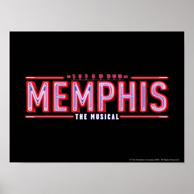 MEMPHIS - The Musical Logo Poster (Front)