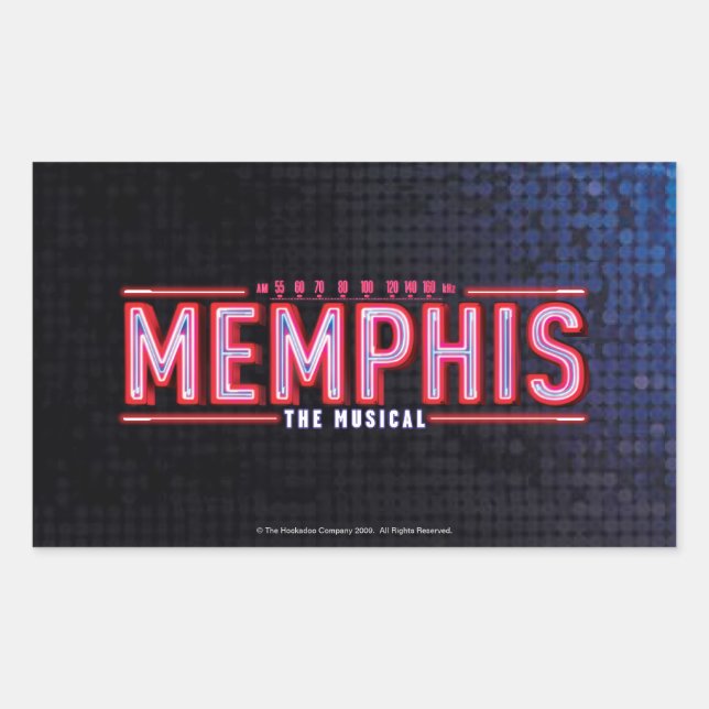 MEMPHIS - The Musical Logo Rectangular Sticker (Front)