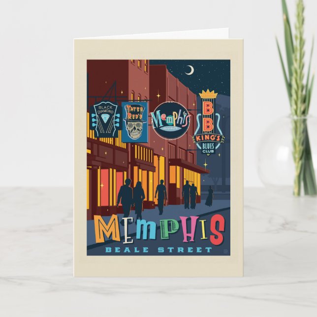 Memphis, TN | Beale Street Neon Card (Front)