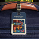 Memphis, TN | Beale Street Neon Luggage Tag<br><div class="desc">Anderson Design Group is an award-winning illustration and design firm in Nashville,  Tennessee. Founder Joel Anderson directs a team of talented artists to create original poster art that looks like classic vintage advertising prints from the 1920s to the 1960s.</div>