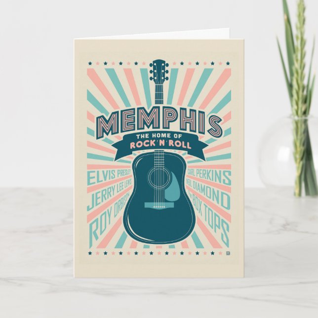 Memphis, TN: Guitar Series | Rock-N-Roll Card (Front)