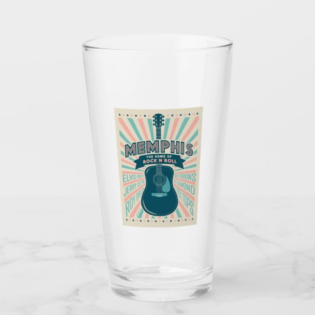 Memphis, TN: Guitar Series | Rock-N-Roll Glass (Front)