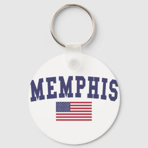 Memphis US Flag Key Ring