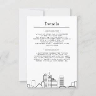 Memphis Wedding   Guest Details Invitation