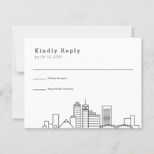 Memphis Wedding   Stylised Skyline RSVP
