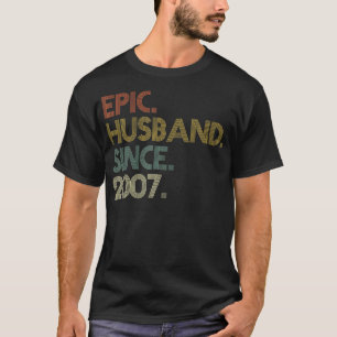 Men 15th Wedding Anniversary Shirts, Epic Husband  T-Shirt