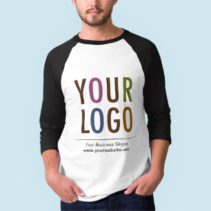 Men 3/4 Sleeve Raglan Shirt Custom Company Logo