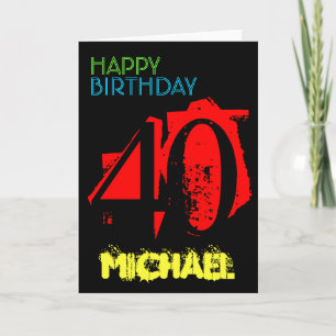 Men 40th Birthday Personalised Greeting Card
