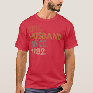 Men 40th Wedding Anniversary Shirts, Epic Husband  T-Shirt