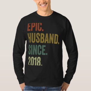 Men 4th Wedding Anniversary Epic Husband Since 20 T-Shirt
