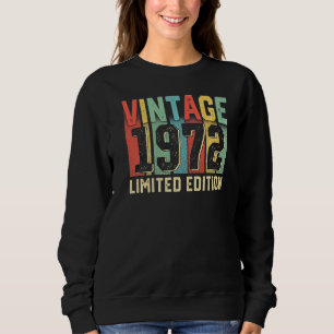 Men 50th Bday 1972 Birthday Vintage 50 Birthday De Sweatshirt