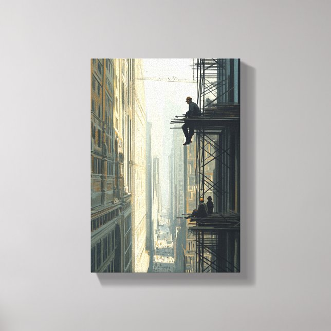 Men Above the Avenue Canvas Print (Front)