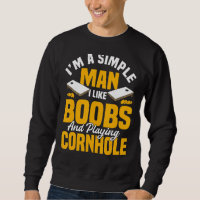 Men are easy bean bag cornhole joke