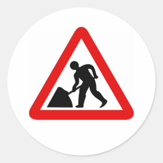 Men at Work Classic Round Sticker