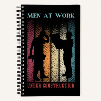 Men at work retro Notebook