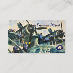 Men At Work Vintage Business Card