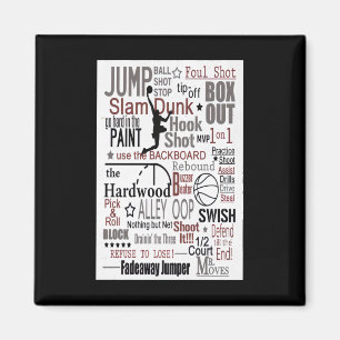 Men Basketball Player - Basketball Jump Ball Shot Magnet