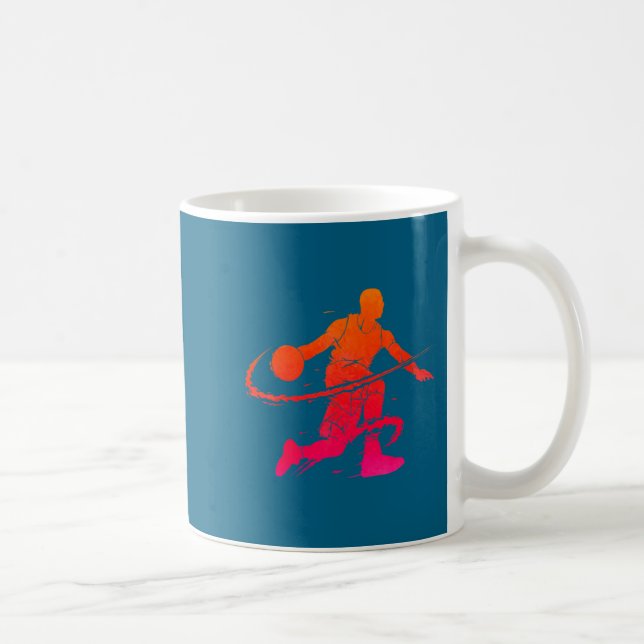 Men Basketball Player Coach Dribbling Coffee Mug (Right)