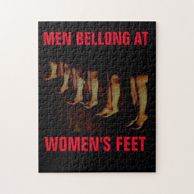 MEN BELONG AT WOMEN'S FEET JIGSAW PUZZLE (Vertical)