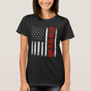 Men Best Pap Pap By Par American Flag Family Fathe T-Shirt