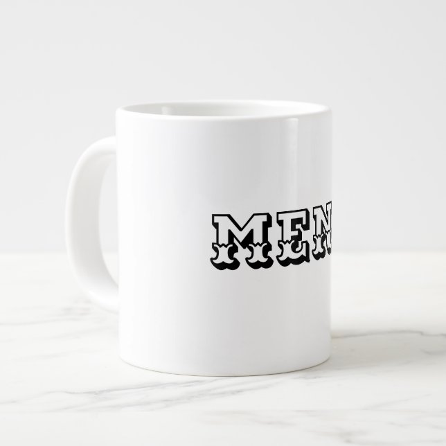 Men Black colour Text Style Jumbo Speciality Mug C (Front Left)