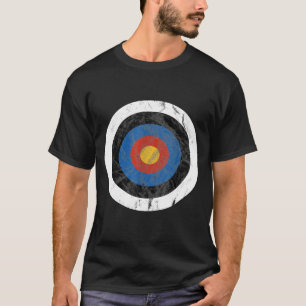 Men Bullseye Archery Target Bow Arrow Dart T-Shirt