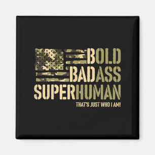 Men Camouflage Military Old Man Bold Superhuman Magnet