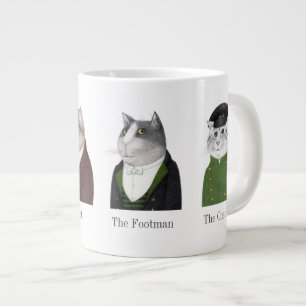 MEN CATS Big White Mug + Text