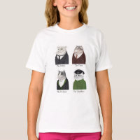 MEN CATS Girls' Basic T-Shirt