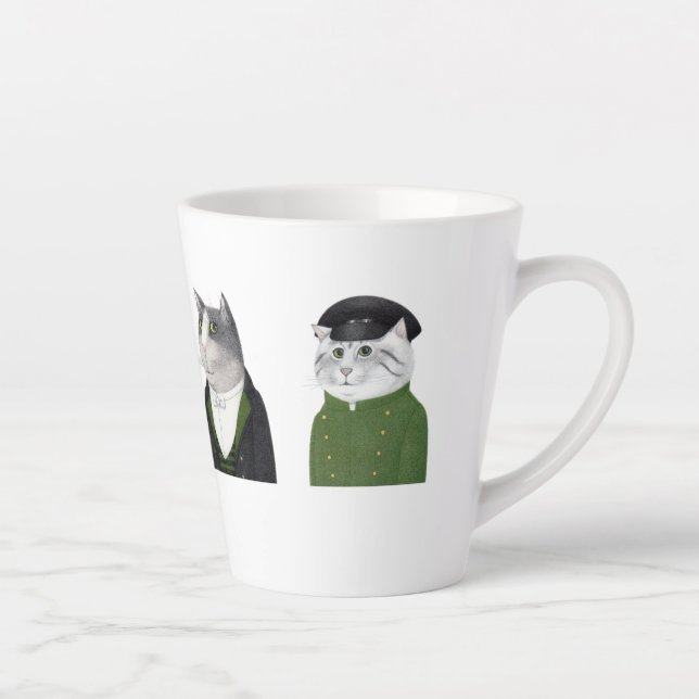 MEN CATS Latte Mug  (Right)