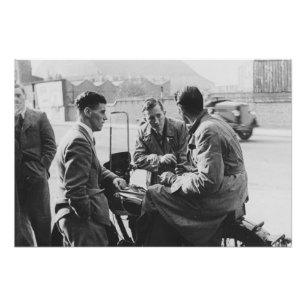 Men Chatting Old Black & White Image Photo Prints