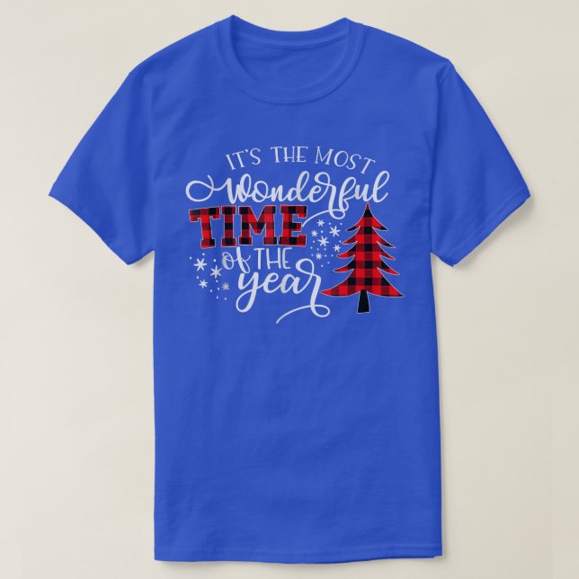 Men Christmas Trees It's The Most Wonderful Time O T-Shirt (Design Front)