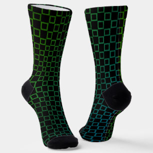 Men crew socks,  Black Green classic design Socks