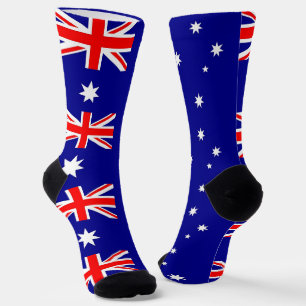 Men crew socks with flag of Australia.