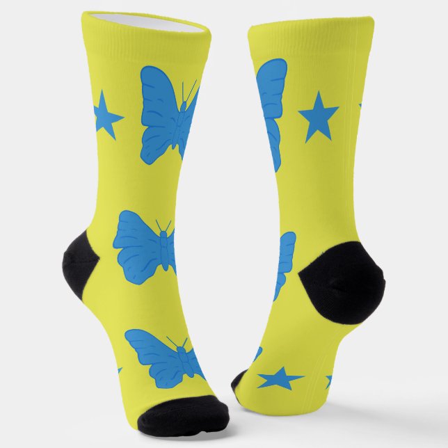 Men crew socks with flag of Bady Bassit, Brazil (Angled)