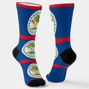 Men crew socks with flag of Belise